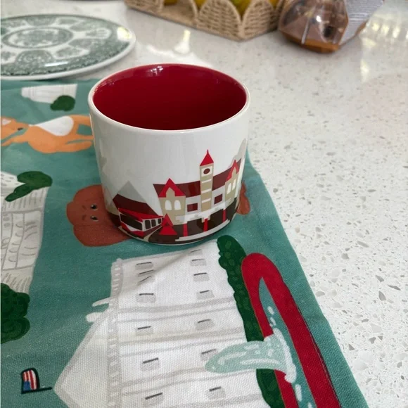 Starbucks You Are Here Mug with Vibrant Red Interior - Picture 2 of 6